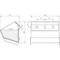 Ковш норийный полимерный DM-2517 чертеж