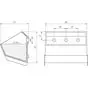 Ковш норийный полимерный DM-2917 чертеж