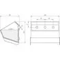 Ковш норийный полимерный DM-2919 чертеж