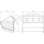 Ковш норийный полимерный DM-2921 чертеж