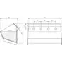 Ковш норийный полимерный DM-3321 чертеж