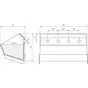 Ковш норийный полимерный DM-3921 чертеж