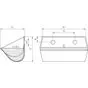 Ковш норийный полимерный DH-1406 чертеж