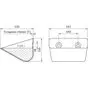 Ковш норийный металлический цельнотянутый LBTS-1613 чертеж