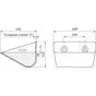 Ковш норийный металлический цельнотянутый LBTS-1814 чертеж