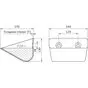 Ковш норийный металлический цельнотянутый LBTS-2417 чертеж