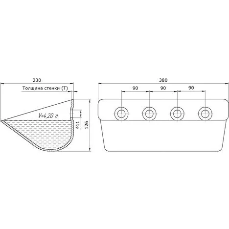 Ковш норийный металлический цельнотянутый LBTQ-3823