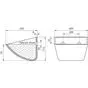 Ковш норийный полимерный SPS 200-150 HDP чертеж
