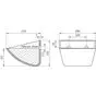 Ковш норийный полимерный SPS 240-165 HDP чертеж