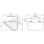 Ковш норийный металлический цельнотянутый SPS 200-150 чертеж